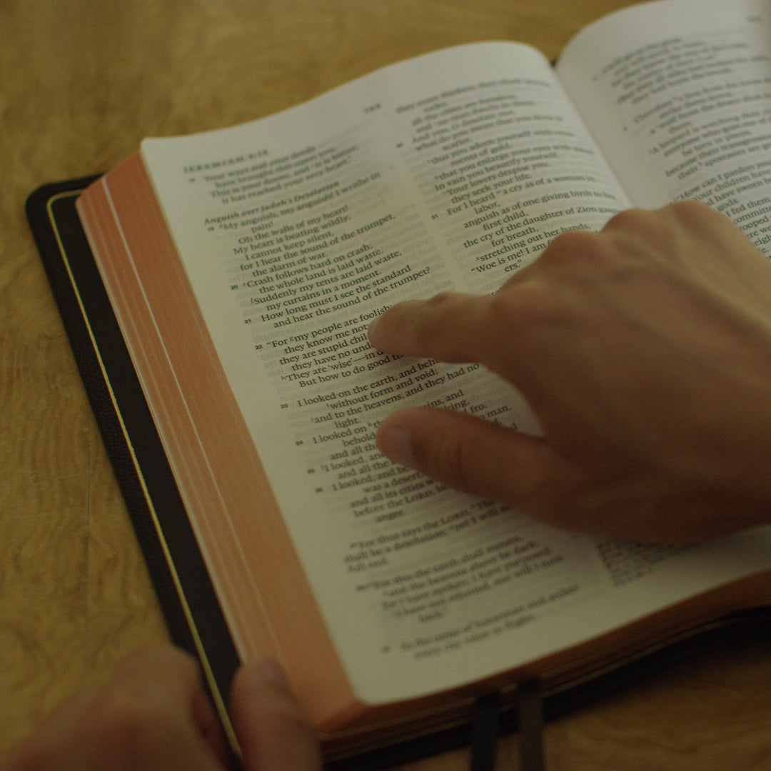 ESV Heirloom Bible, Omega Edition Goatskin, Black