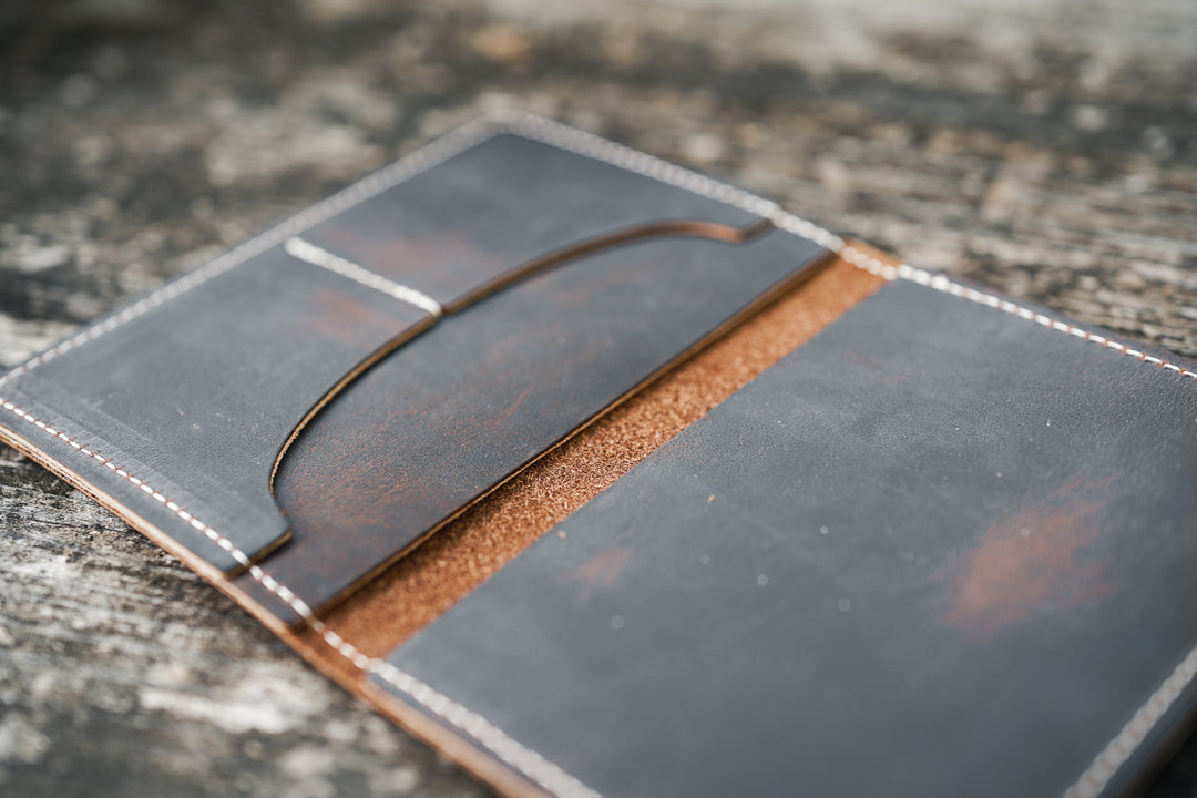Leather Field Notes Cover Wallet - Coffee Brown