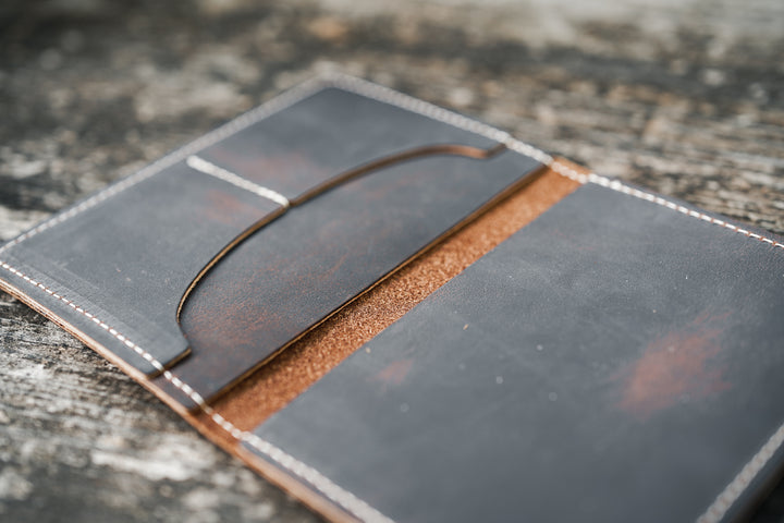 Leather Field Notes Cover Wallet - Coffee Brown