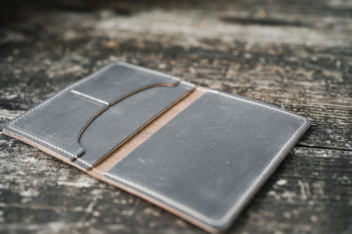 Leather Field Notes Cover Wallet - Concrete