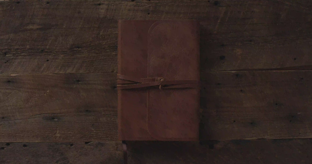 ESV Thinline Bible Wrapped Leather, Brown, with Strap