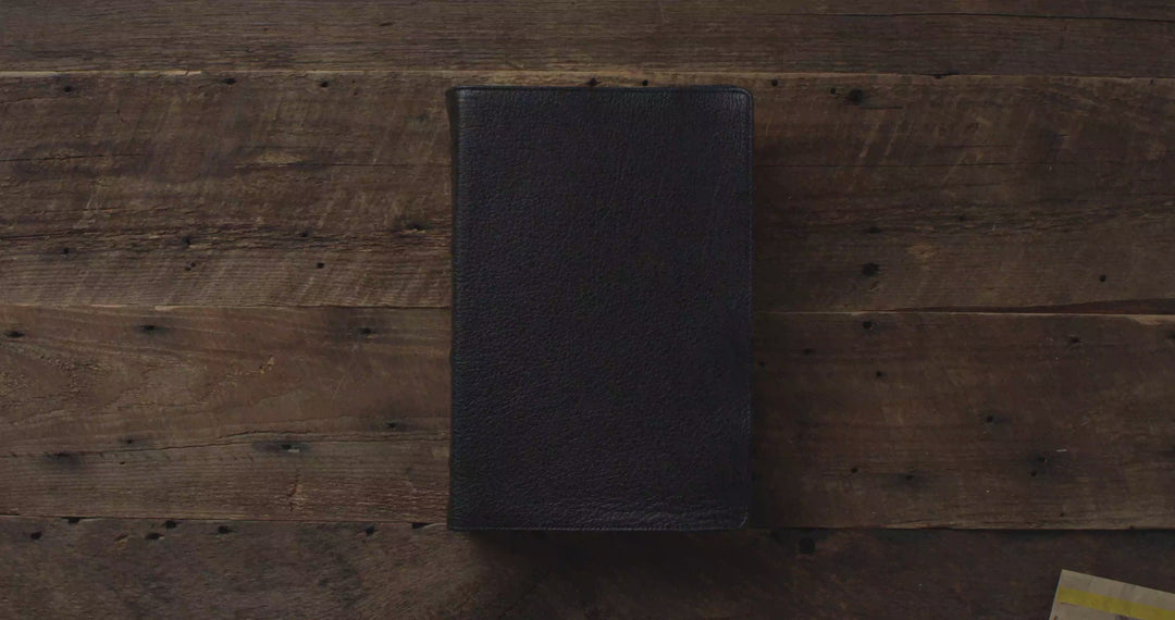 ESV Leather Preaching Bible, Goatskin Black, Personalized