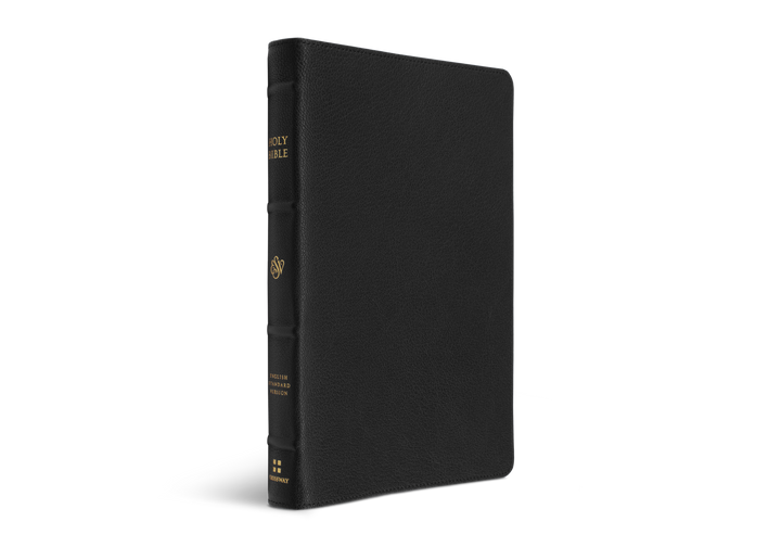 Goat Skin Black Leather ESV Thinline Heirloom Bible - Chapter House Leather