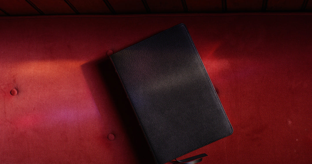 ESV Leather Preaching Bible, Goatskin Black, Personalized - Chapter House Leather
