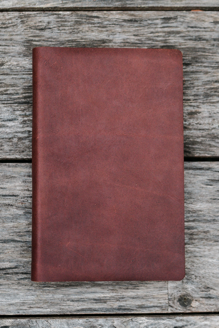 ESV Thinline Leather Bible Full Grain - Chestnut Brown, Personalized - Chapter House Leather
