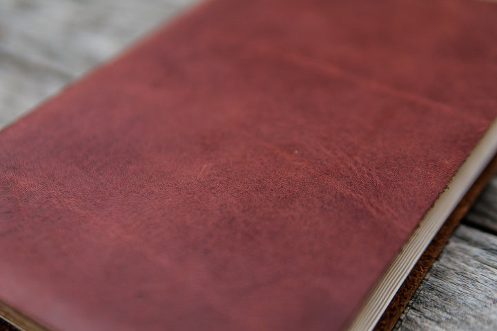 ESV Thinline Leather Bible Full Grain - Chestnut Brown, Personalized - Chapter House Leather