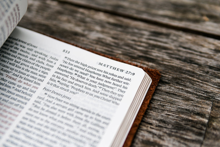 ESV Thinline Leather Bible Full Grain - Chestnut Brown, Personalized - Chapter House Leather