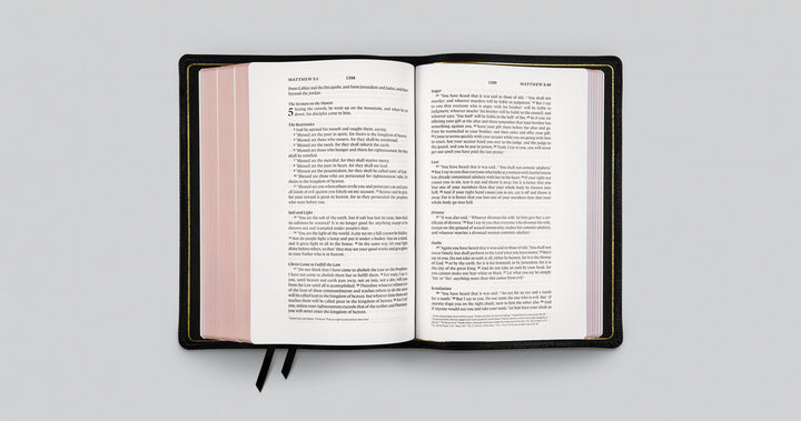 ESV Leather Preaching Bible, Goatskin Black, Personalized - Chapter House Leather