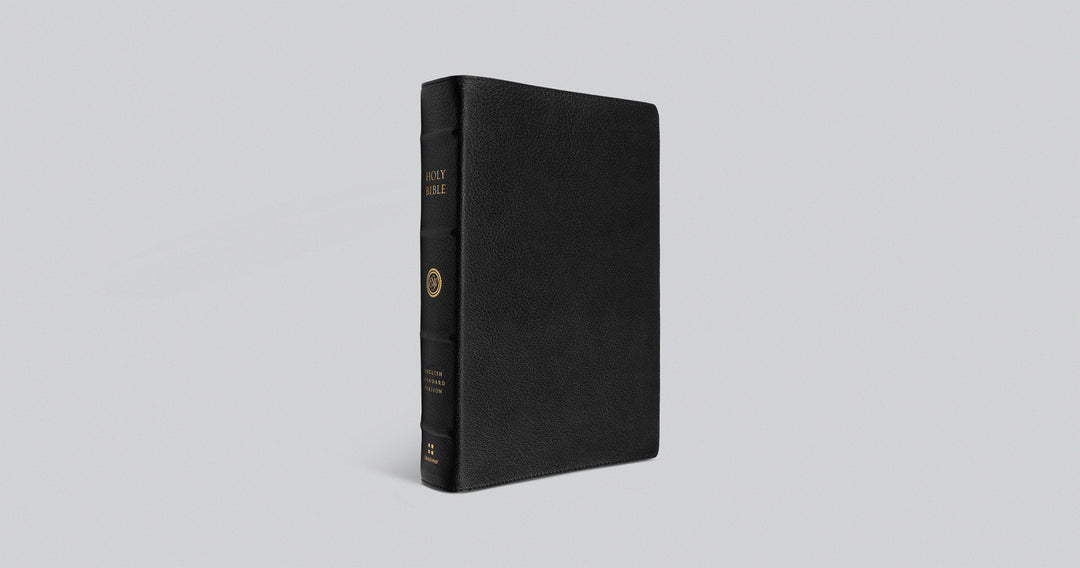 ESV Leather Preaching Bible, Goatskin Black, Personalized - Chapter House Leather