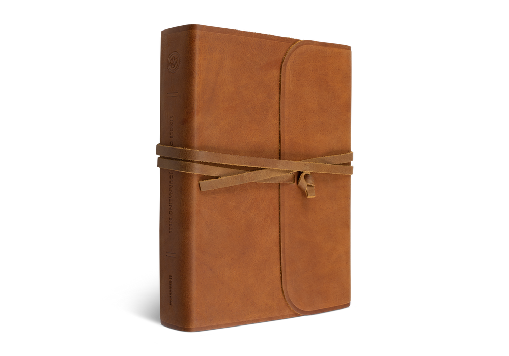 ESV Single Column Leather Journaling Bible - Large Print, Personalized - Chapter House Leather