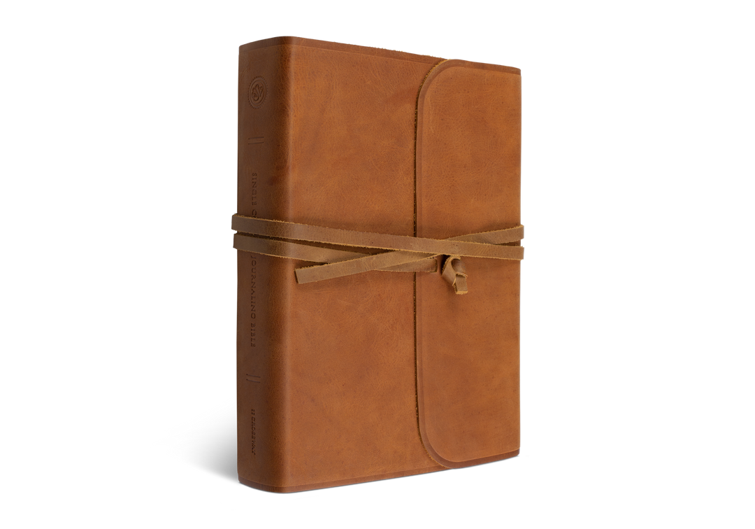 ESV Single Column Leather Journaling Bible - Large Print, Personalized - Chapter House Leather