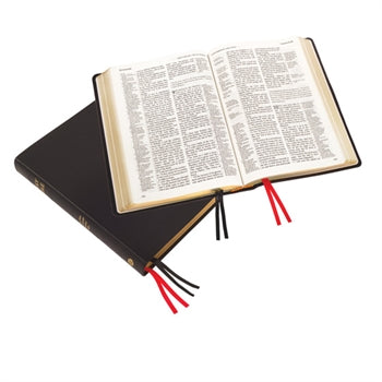 TBS Large Print KJV Leather Bible Westminster Reference Bible, Black Calfskin