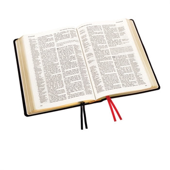 TBS Large Print KJV Leather Bible Westminster Reference Bible, Black Calfskin