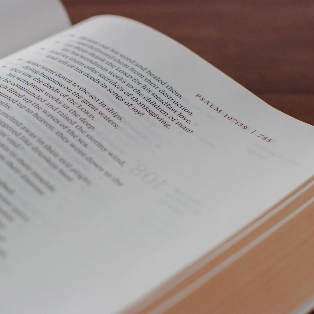 ESV Heirloom Bible, Veritas: Single Column Edition Calfskin, Mahogany