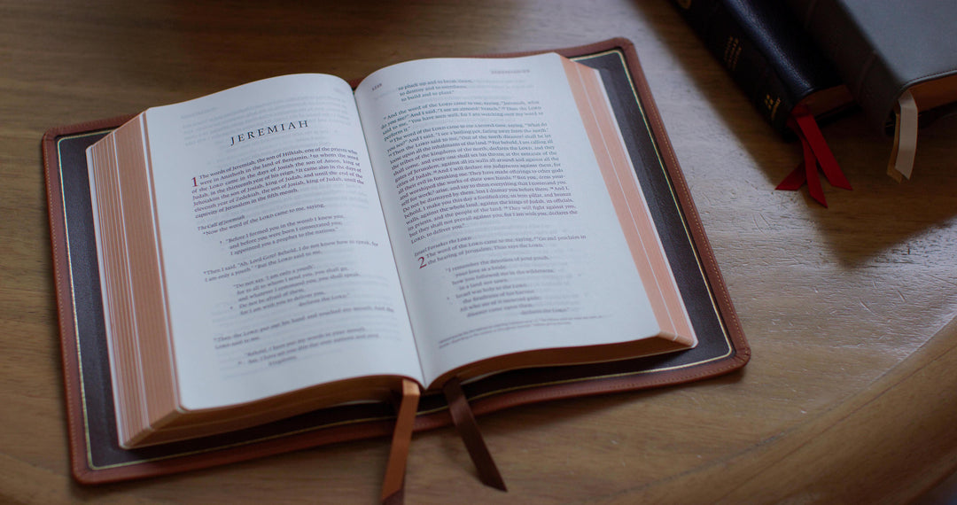 ESV Heirloom Bible, Veritas: Single Column Edition Cowhide, British Tan, Full Yapp