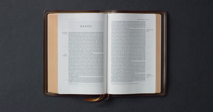 ESV Heirloom Bible, Gloria Dei: Single Column Edition Calfskin, Mahogany