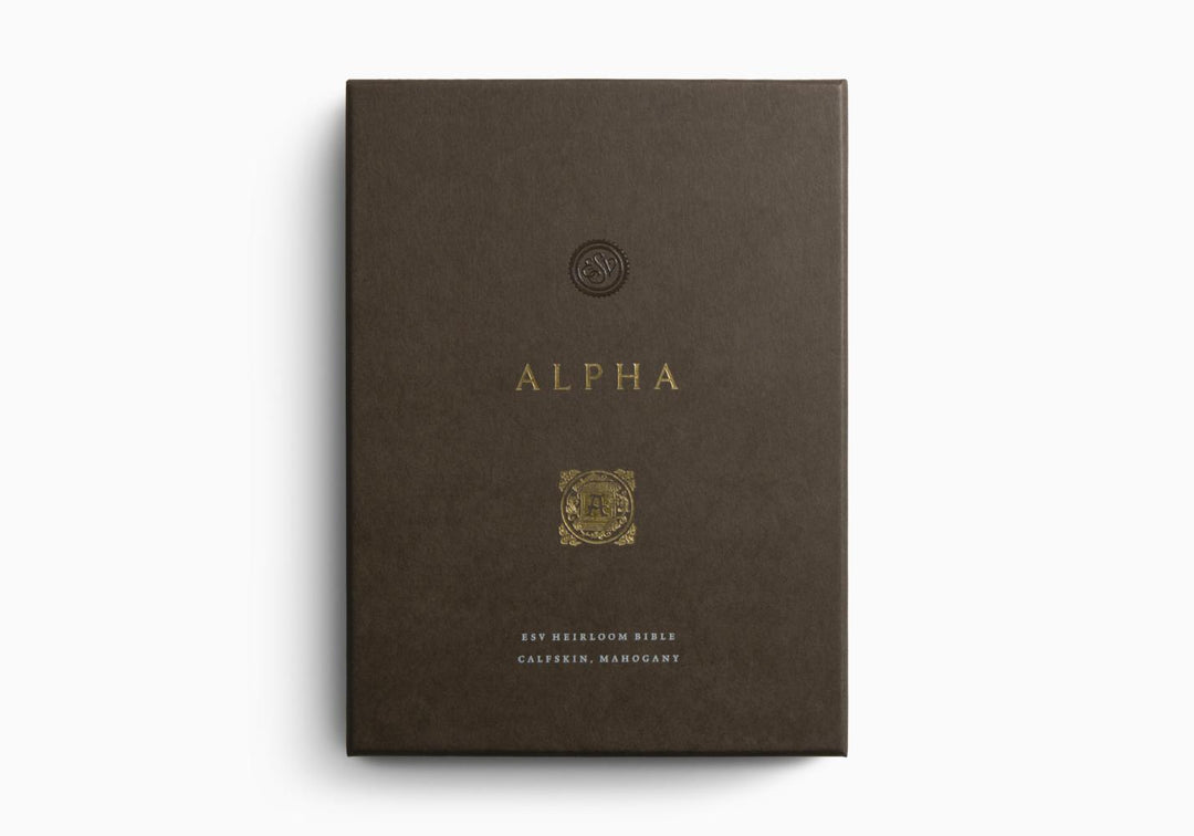 ESV Heirloom Bible, Alpha: Personal Size Edition Calfskin, Mahogany