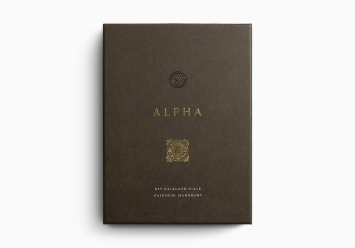 ESV Heirloom Bible, Alpha: Personal Size Edition Calfskin, Mahogany