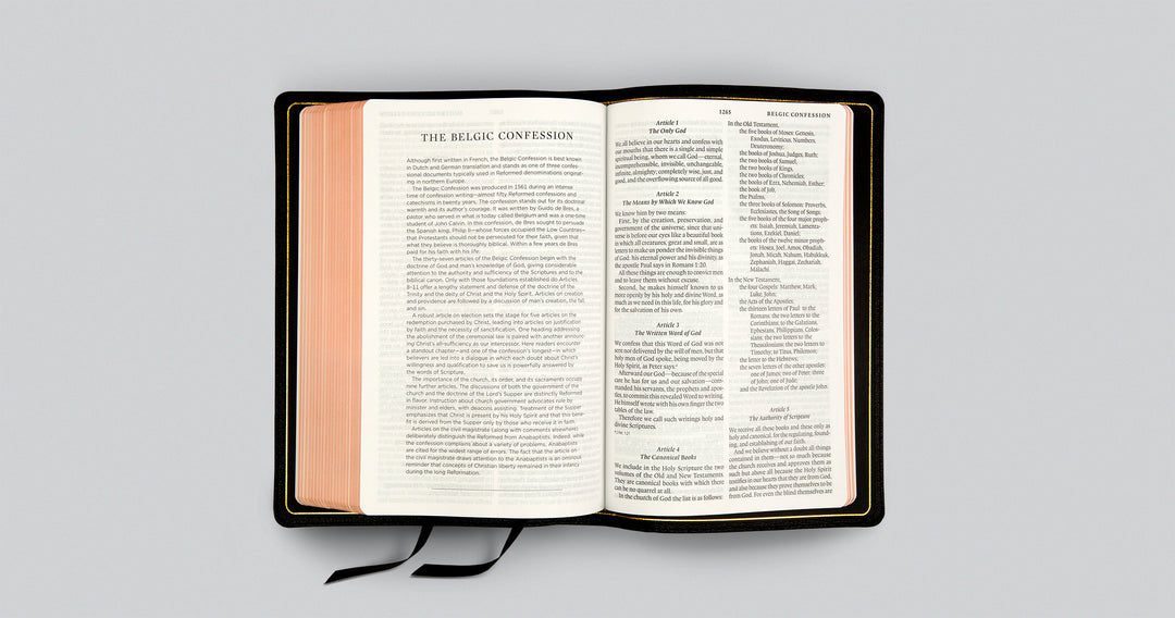 ESV Bible with Creeds and Confessions Goatskin, Black