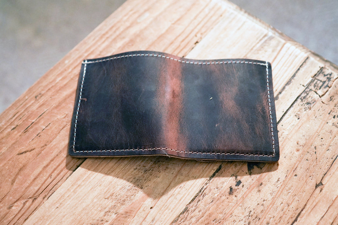 Leather Traditional Bifold Wallet - Coffee Brown