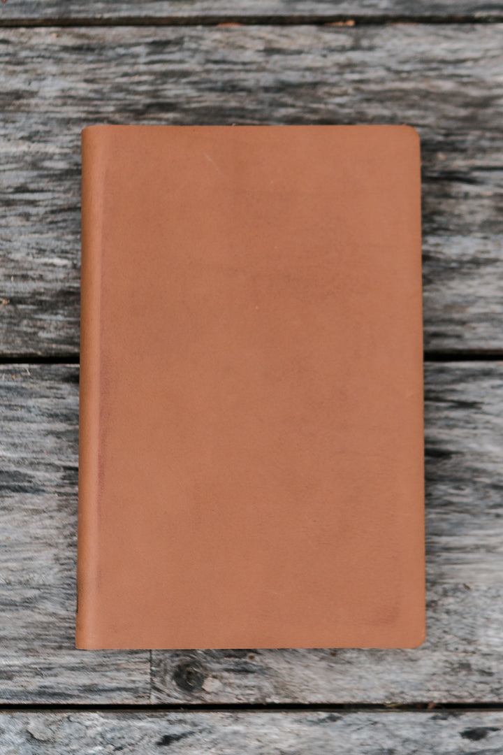 NIV Thinline Leather Bible Full Grain - Saddle Tan, Personalized