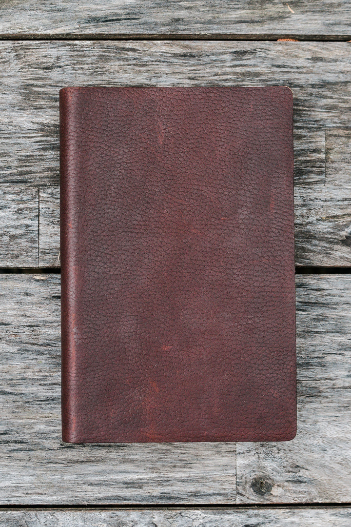 NIV Thinline Leather Bible Full Grain - Pebble Brown, Personalized