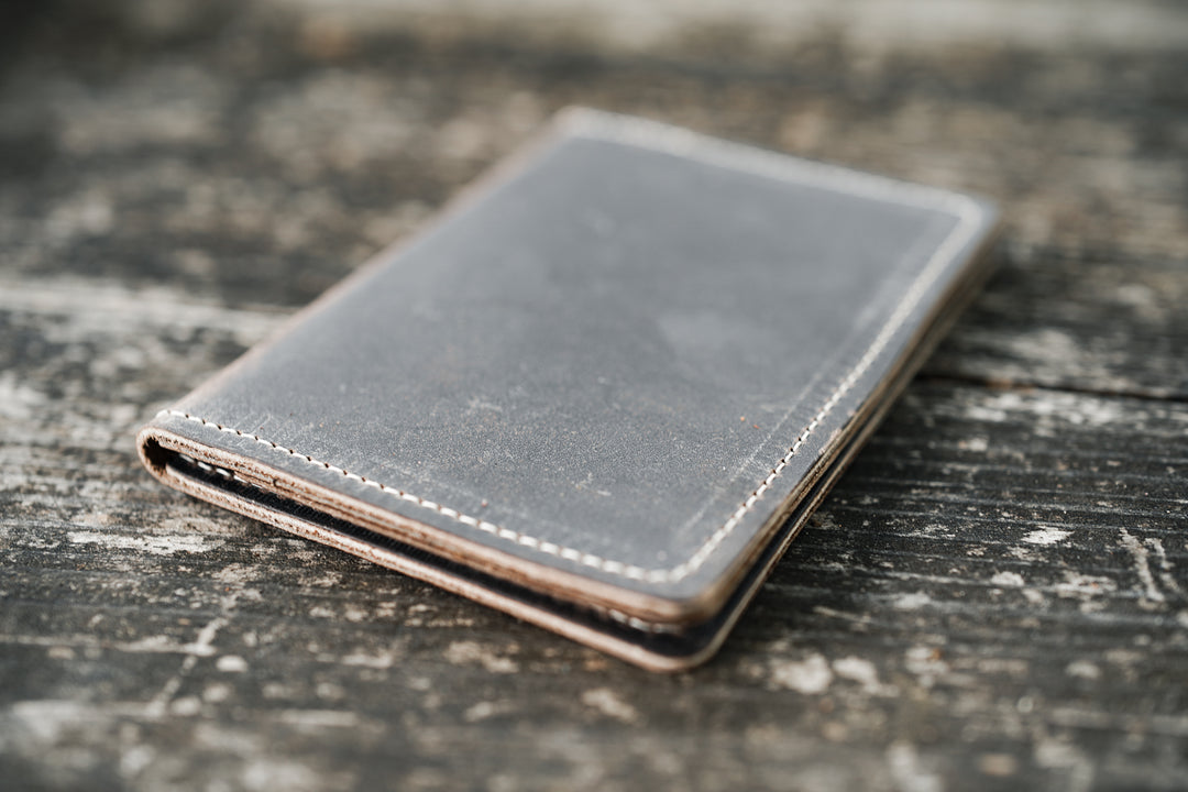 Leather Field Notes Cover Wallet - Concrete