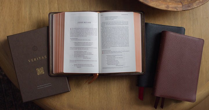 ESV Heirloom Bible, Veritas: Single Column Edition Goatskin, Black
