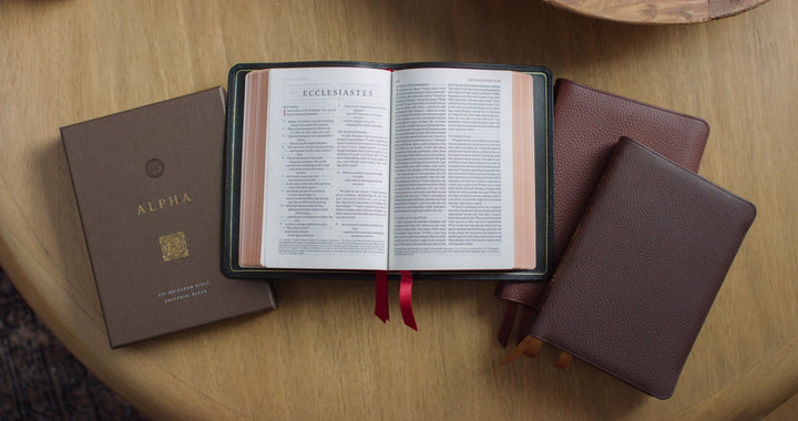 ESV Heirloom Bible, Alpha: Personal Size Edition Calfskin, Mahogany