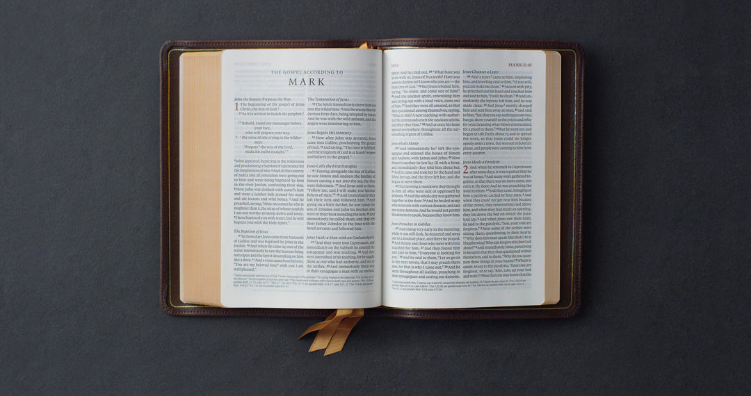 ESV Heirloom Bible, Alpha: Personal Size Edition Calfskin, Mahogany
