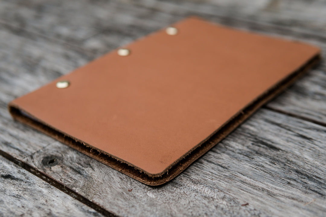 Refillable Leather Notebook, Bible Journal - Saddle Tan - Chapter House Leather