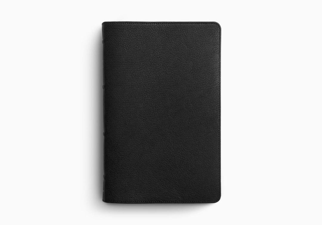 Goat Skin Black Leather ESV Thinline Heirloom Bible - Chapter House Leather