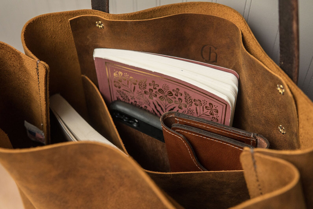 The Chapter House Leather Tote Bag - Copper - Chapter House Leather